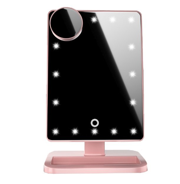 3772660575875.jpg Touch Screen Makeup Mirror With 20 LED Light Bluetooth Music Speaker 10X Magnifying Mirrors Lights - Image 4